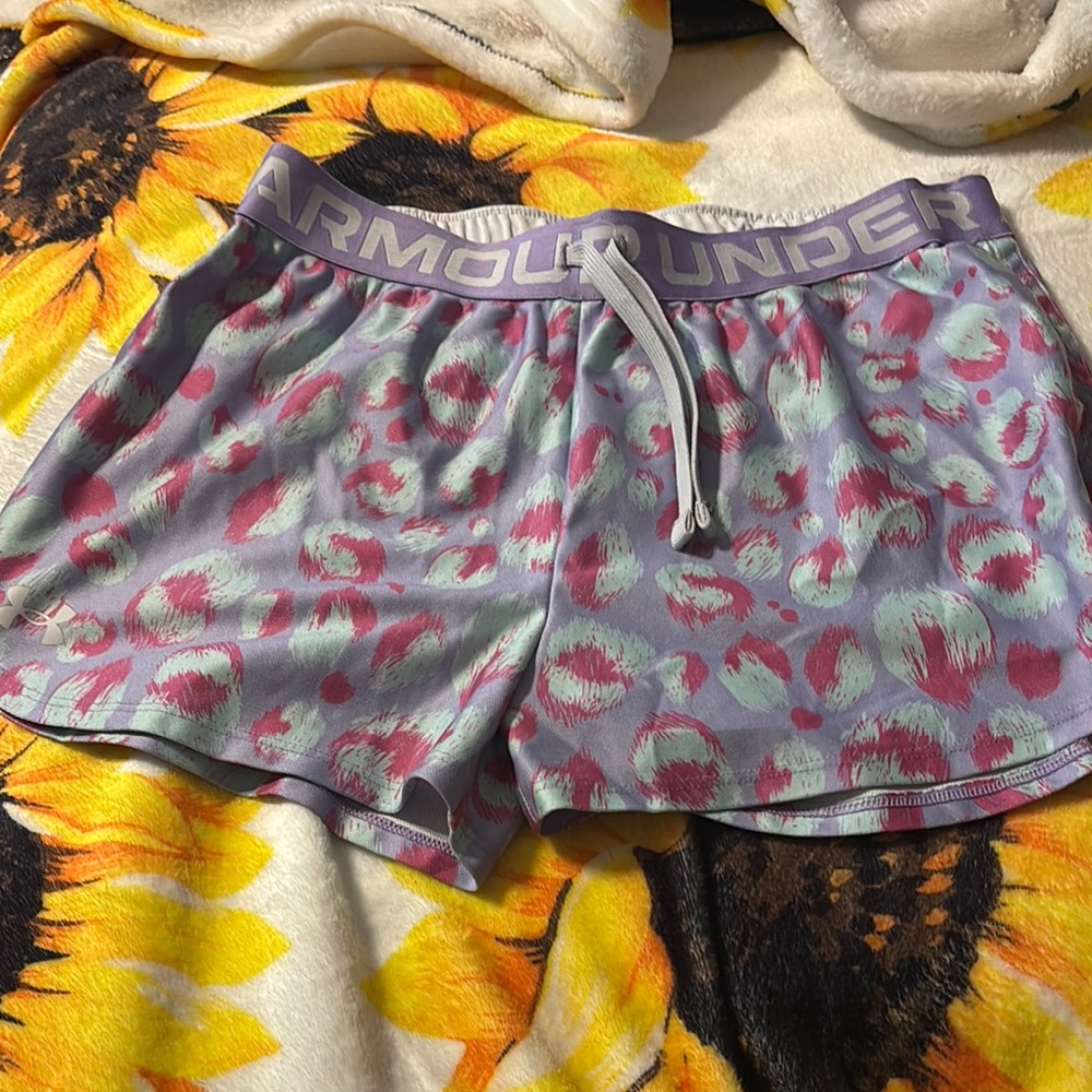 Under Armour Kids' Purple and Pink Patterned Shorts
